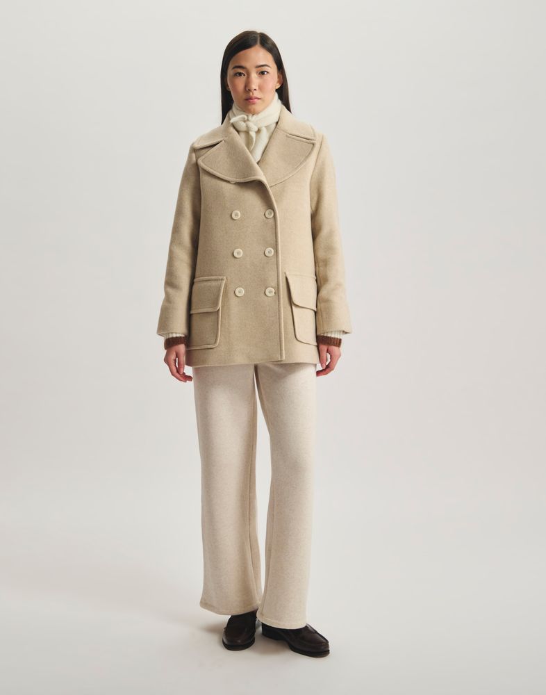 Caban Sraphine lainage crme chevrons 310 €