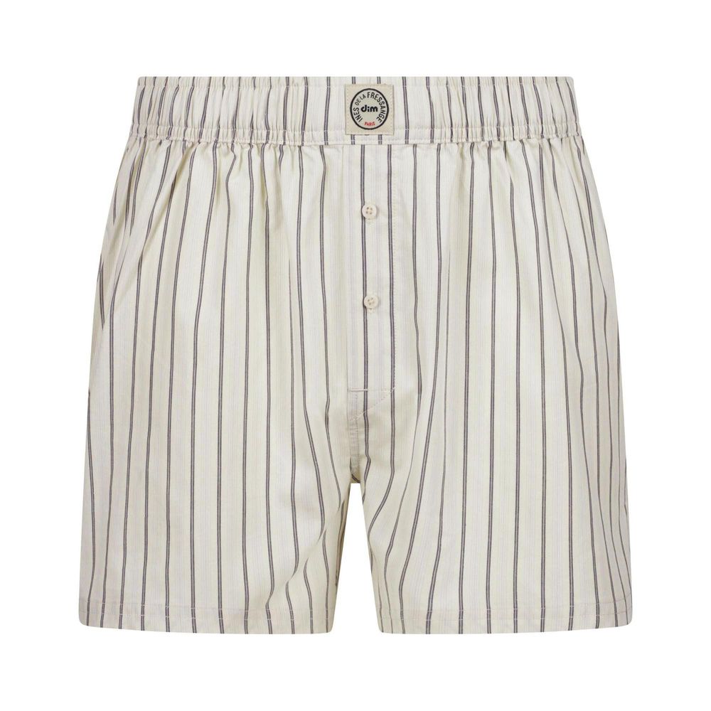 Ines De La Fressange Short En Popeline Rayée Gris Dim X  In Neutral