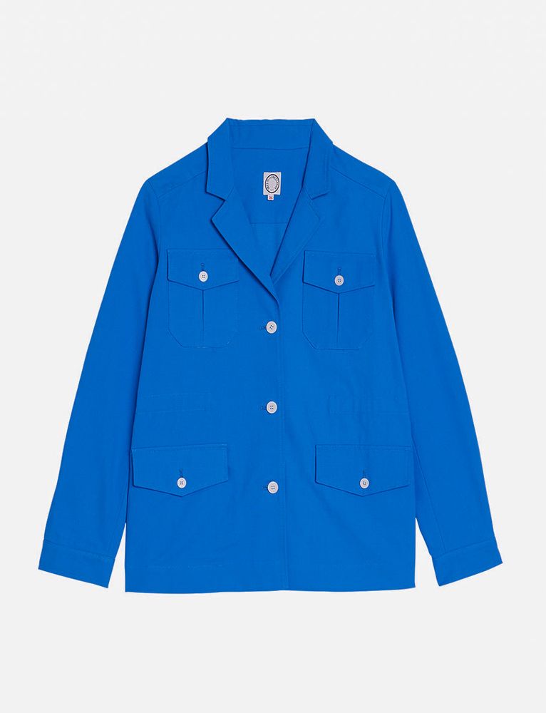 Ines De La Fressange Veste Flipper Bleu Cobalt