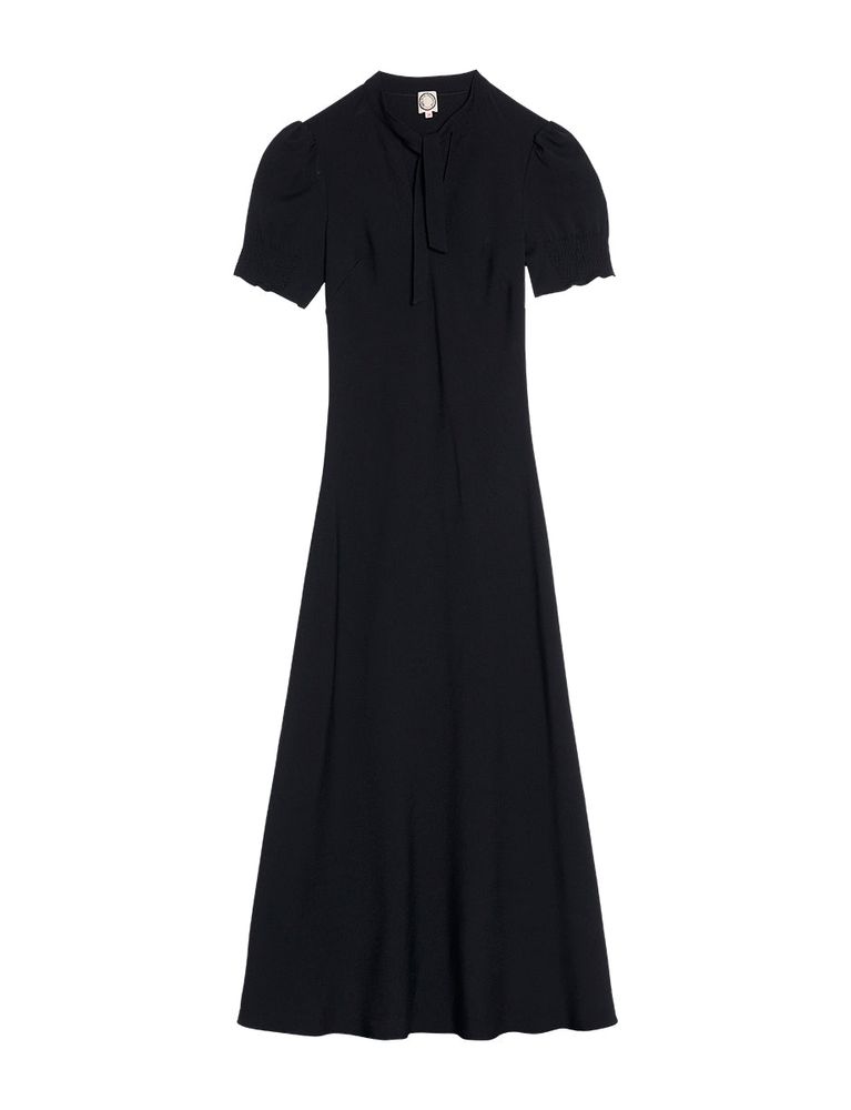 Ines De La Fressange Robe Cerise Noire Originale In Black