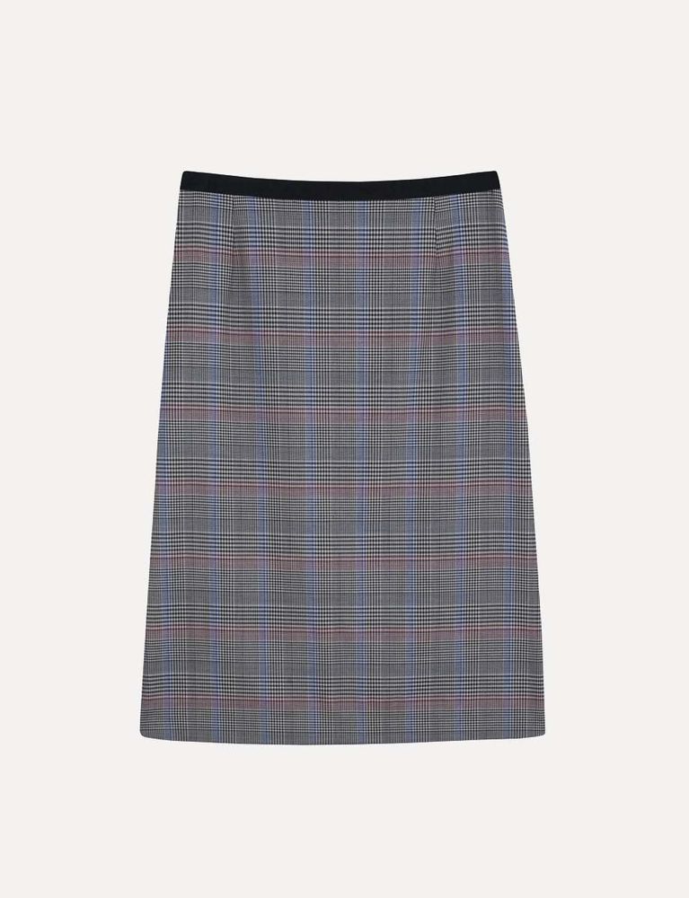 Ines De La Fressange Jupe Rika En Laine Gris In Gray