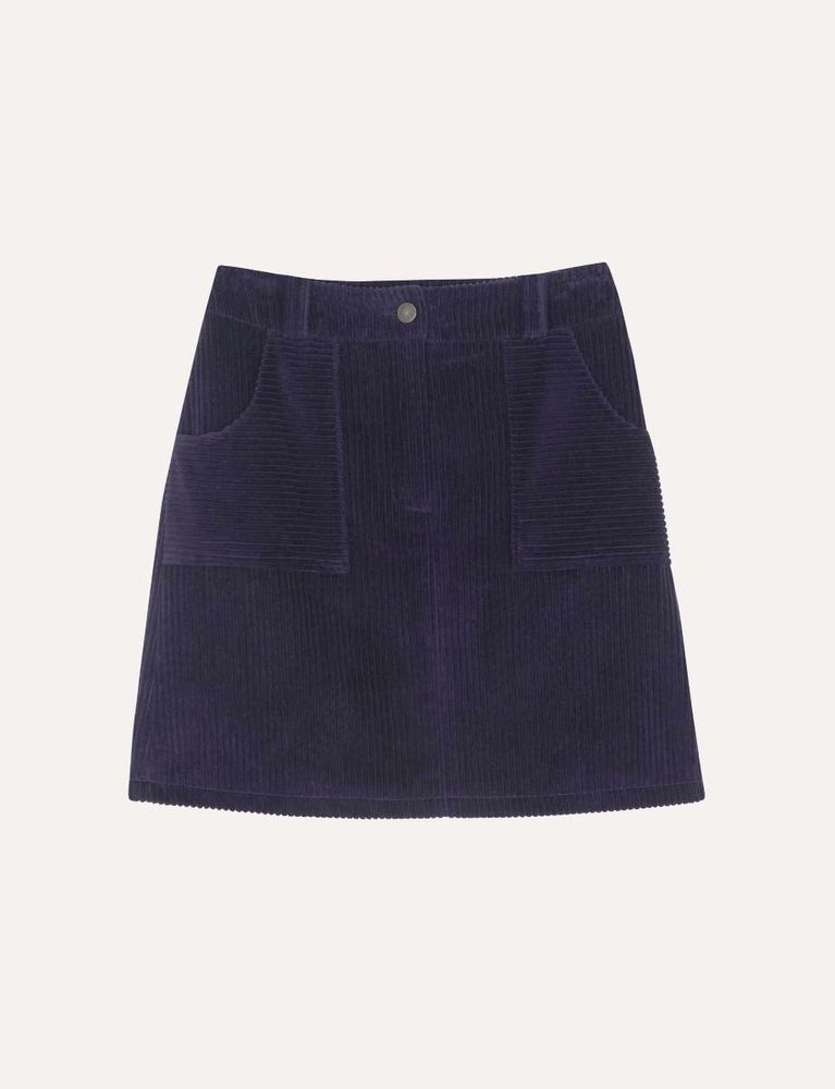 Ines De La Fressange Jupe Anethe En Velours Violet