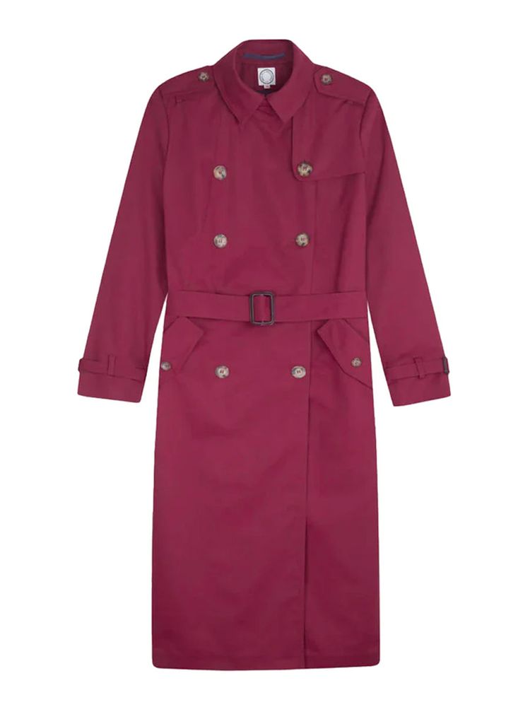 Ines De La Fressange Trench-coat Gaultier Bordeaux
