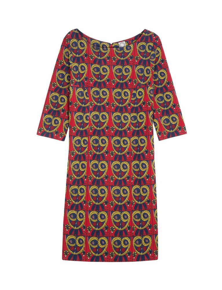 Ines De La Fressange Robe Justine Imprimé Mascarade Vert