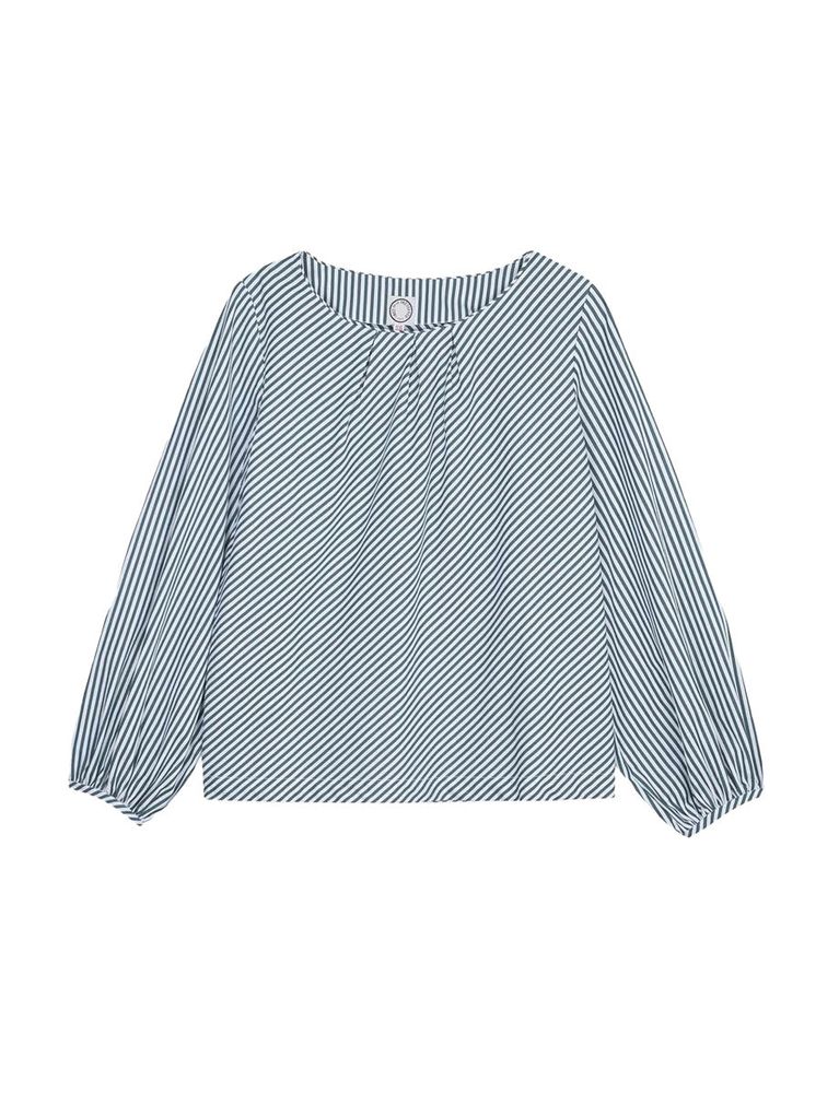 Ines De La Fressange Blouse Aria Coton Rayée Kaki