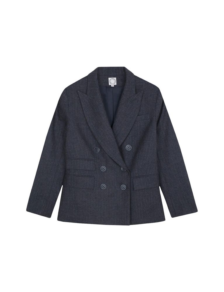 Ines De La Fressange Veste Maurice Laine Gris