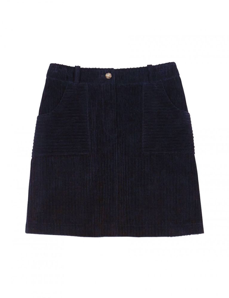 Ines De La Fressange Jupe Anethe Bleu Marine In Black