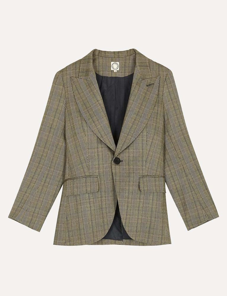Ines De La Fressange Veste Gaelle Motif Prince De Galles