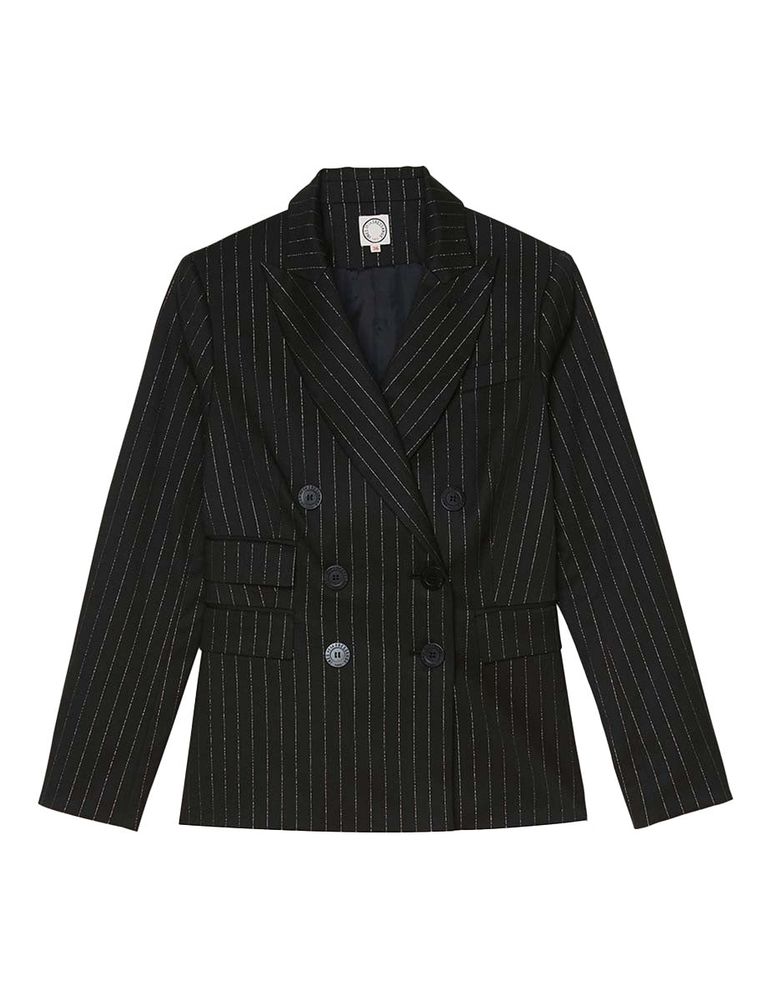 Ines De La Fressange Veste Maurice Noire Et Or In Black