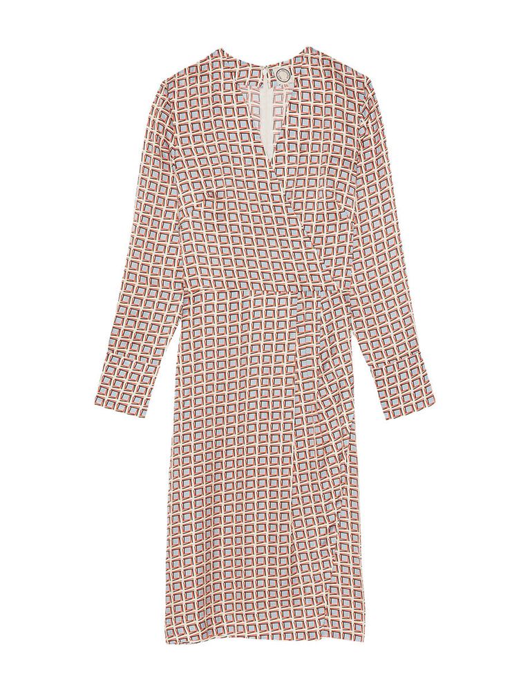 Ines De La Fressange Robe Blida Imprimé Brest In Brown