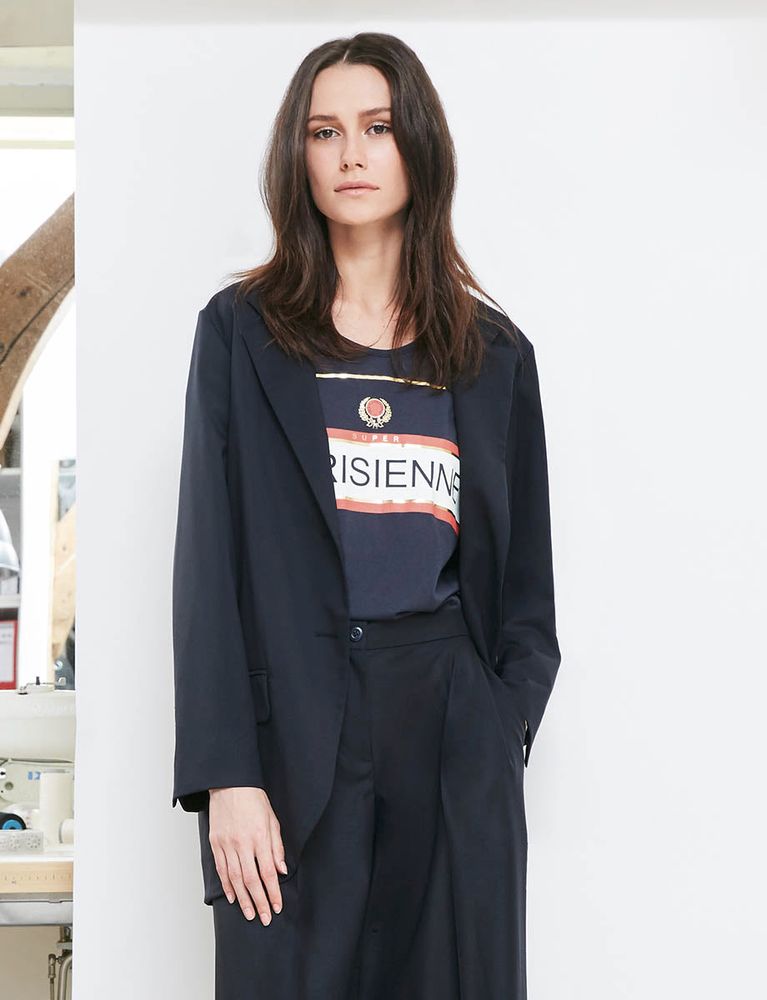 Ines De La Fressange Veste Clementine  Bleu Marine