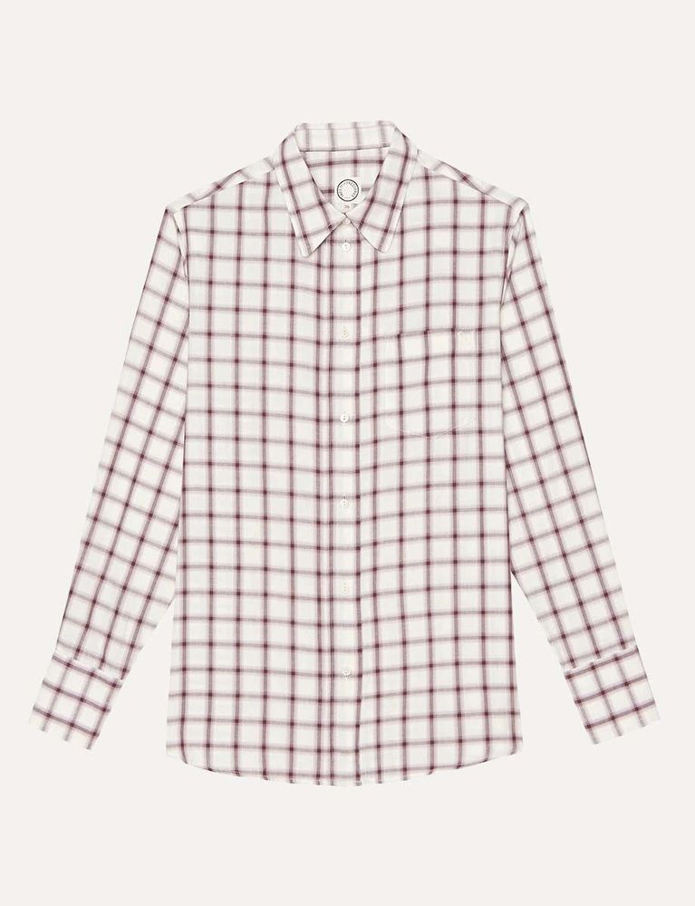Ines De La Fressange Chemise Maureen Carreaux Rouge Et Blanc In White