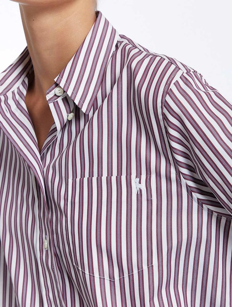 Chemise Maureen Rayures Rouge Et Blanc-image