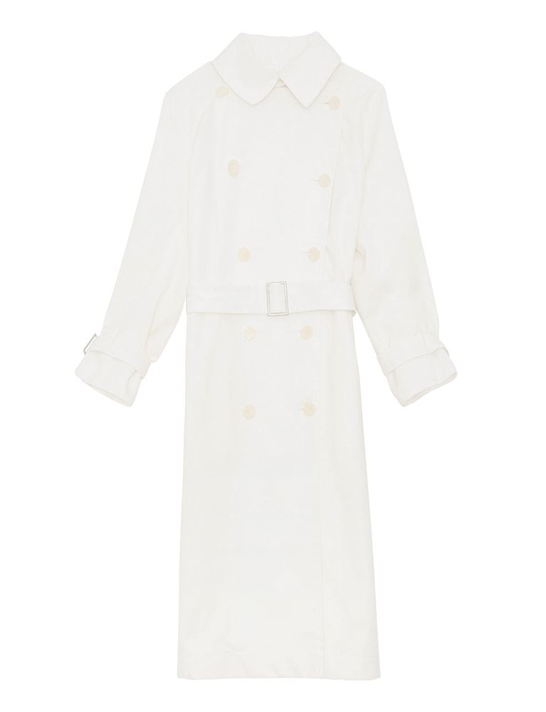 Ines De La Fressange Trench-coat Blake Blanc Coton