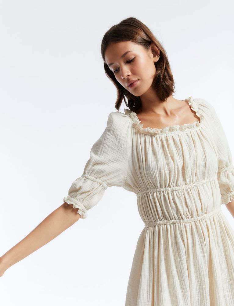 Ines De La Fressange Robe Amina Coton Écru