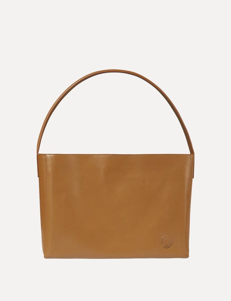Ines De La Fressange Sac Cabas Cuir Léonore Grand Format Camel In Brown