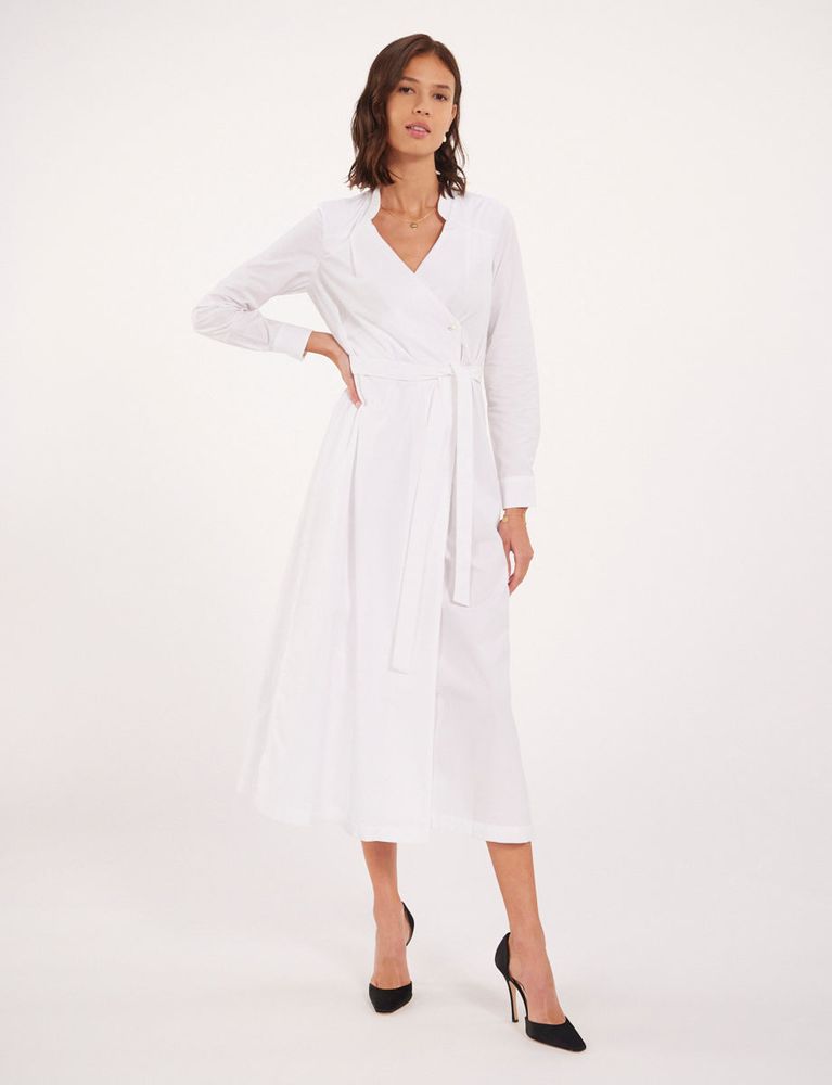 Ines De La Fressange Robe Jodie Coton Blanc