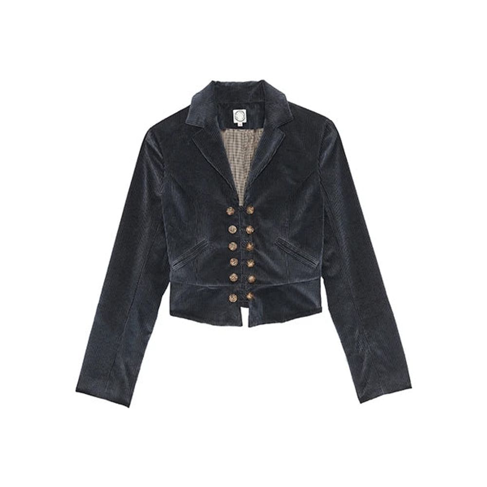 Ines De La Fressange Veste Stelane Velours Bleu