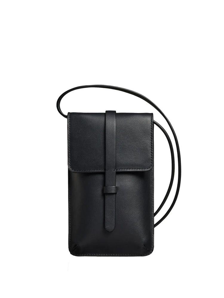 Ines De La Fressange Smartphone Bag Léonore Cuir Noir