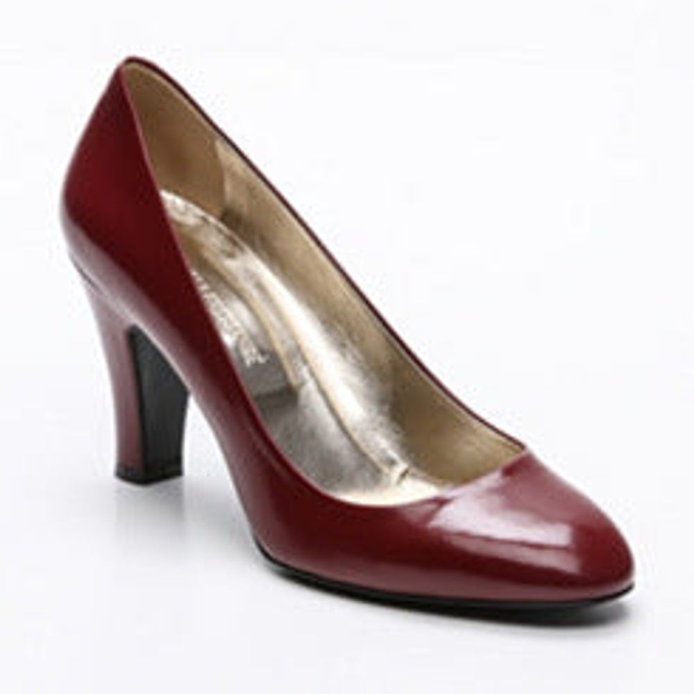 Ines De La Fressange Soulier Jacqueline Cuir De Chevreau Bordeaux Glacé In Brown