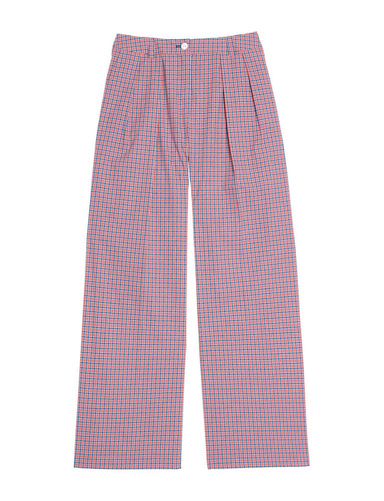 Ines De La Fressange Pantalon Luciano Rouge À Carreaux