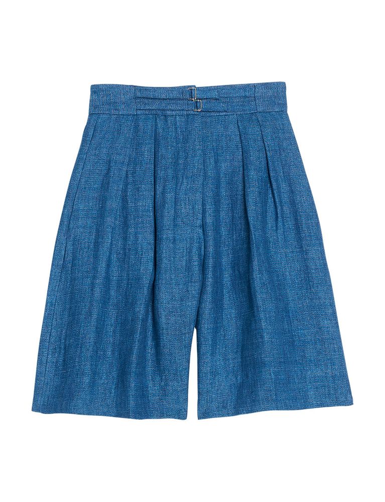 Ines De La Fressange Short Prune Bleu Denim