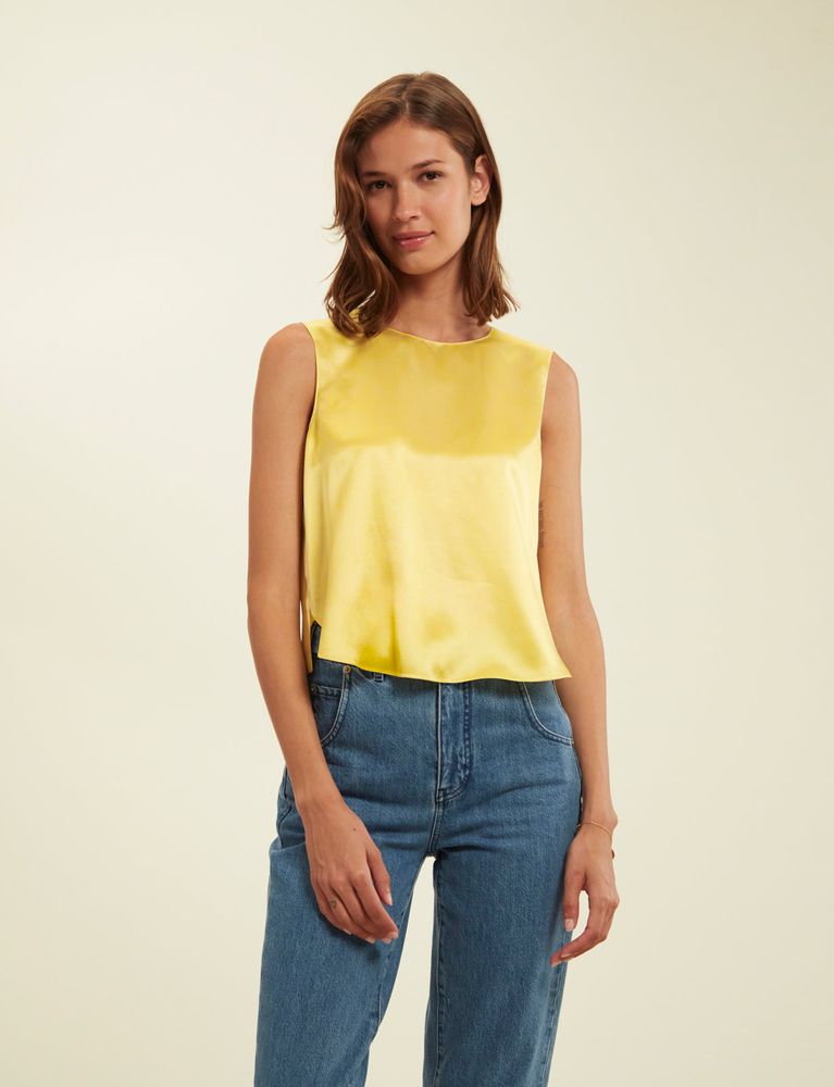 Ines De La Fressange Blouse Albert Jaune Soie