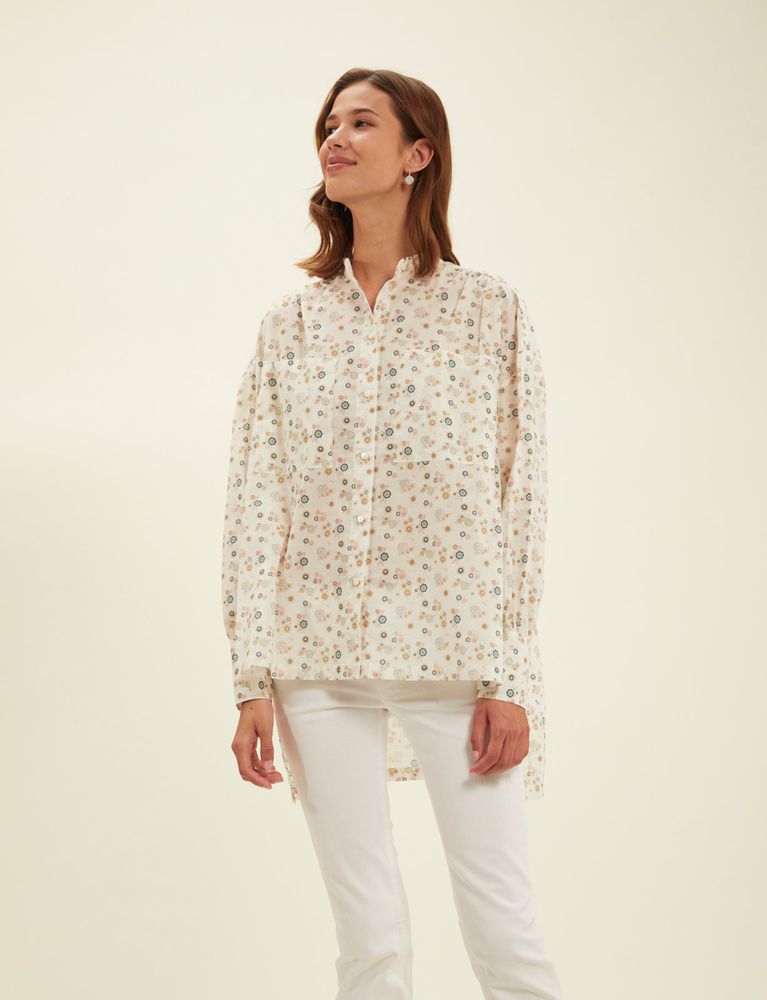 Ines De La Fressange Chemise Adamo À Fleurs In White