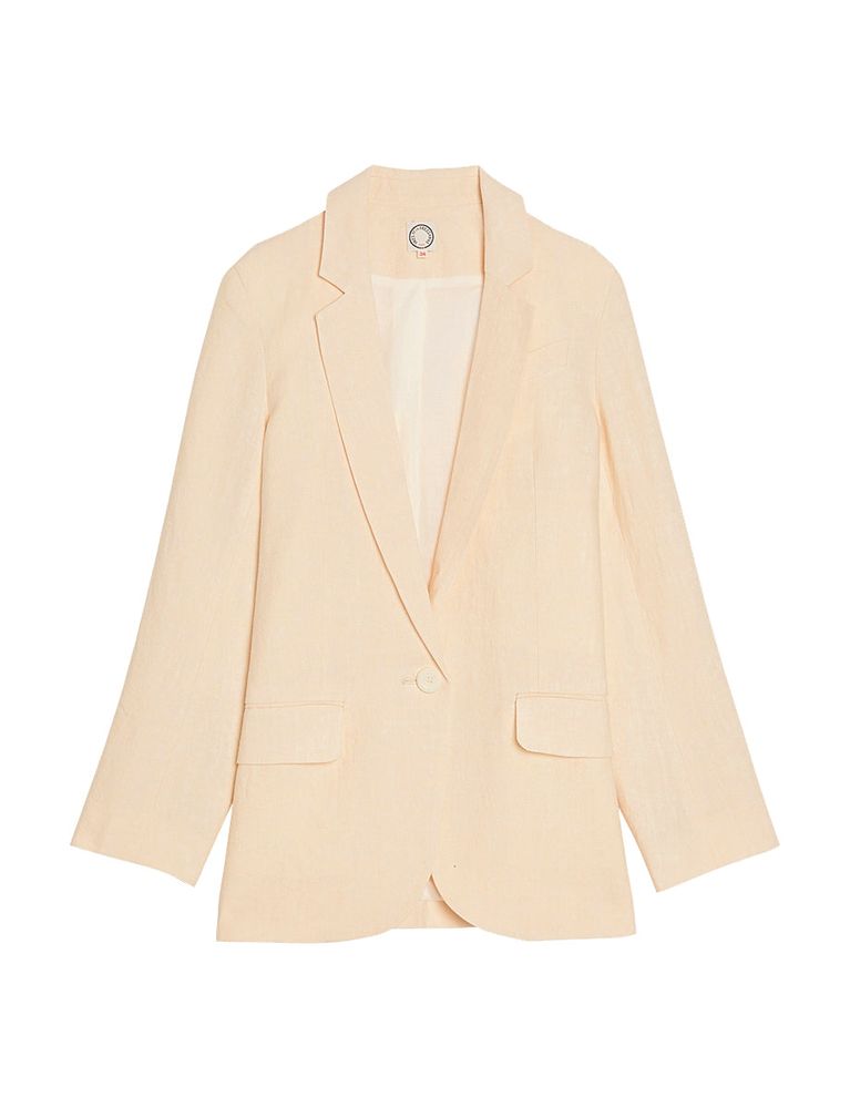 Ines De La Fressange Veste Bruna Écru Lin