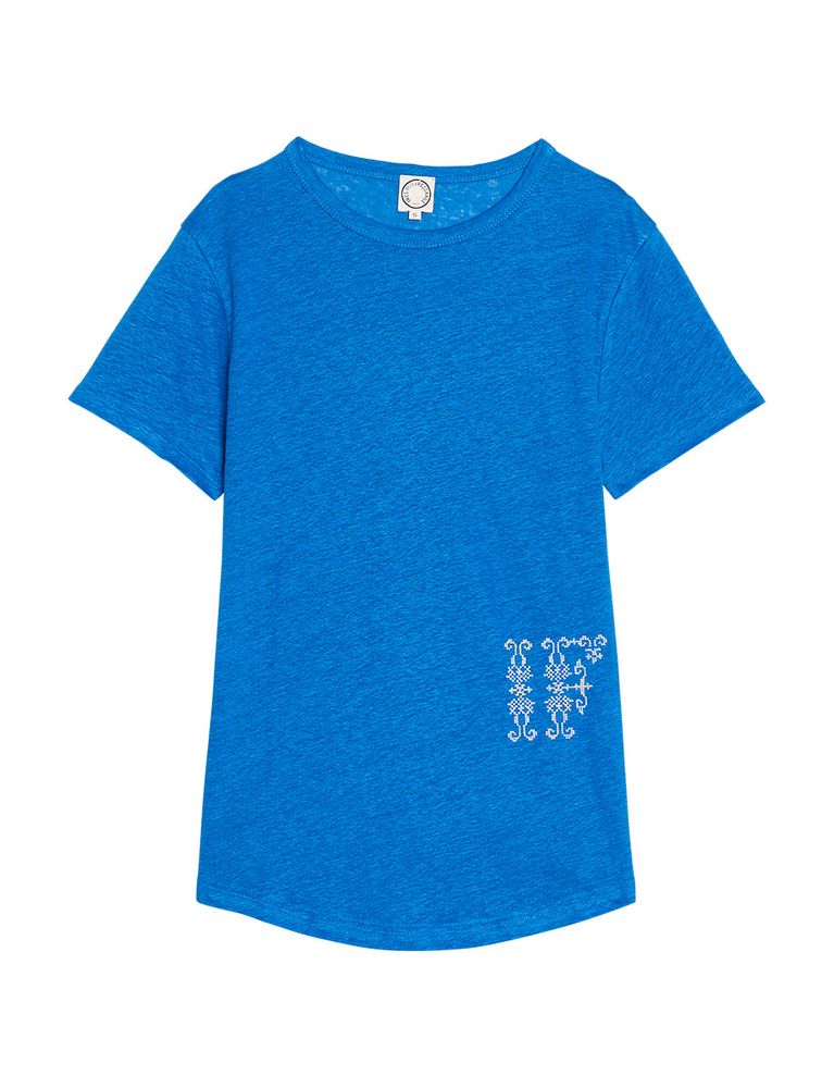 Ines De La Fressange T-shirt Lisette Bleu Cobalt In Blue