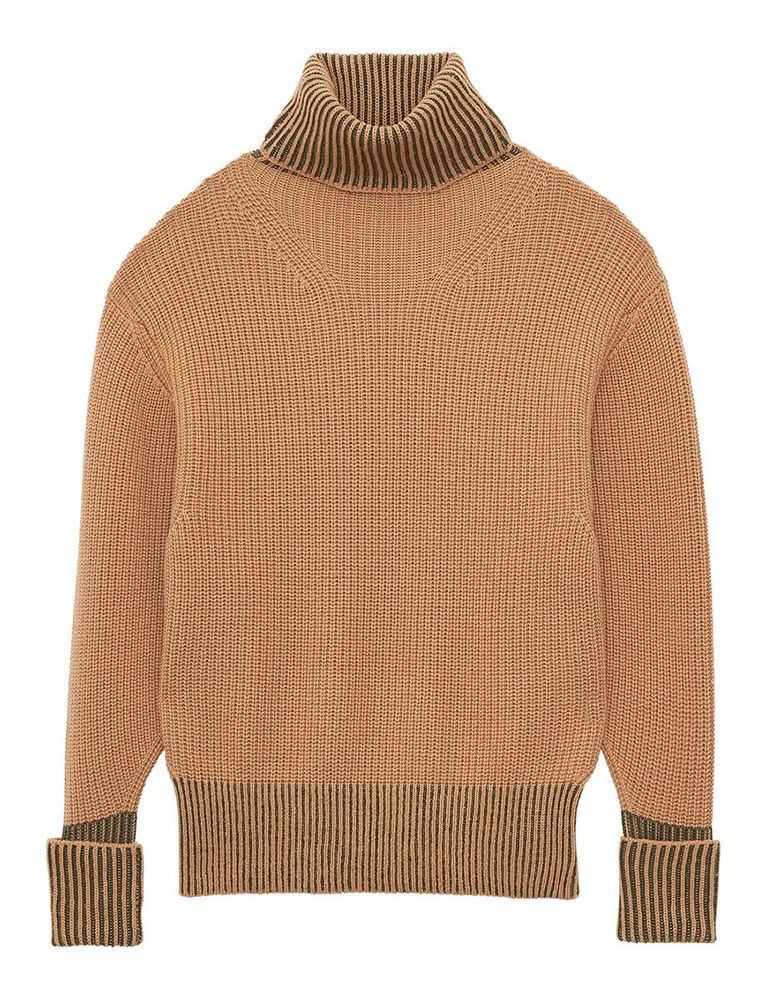 Ines De La Fressange Pull Esra Beige En Laine In Brown