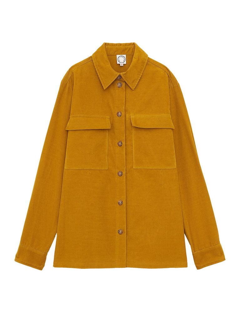 Ines De La Fressange Chemise Chandler Velours Ocre