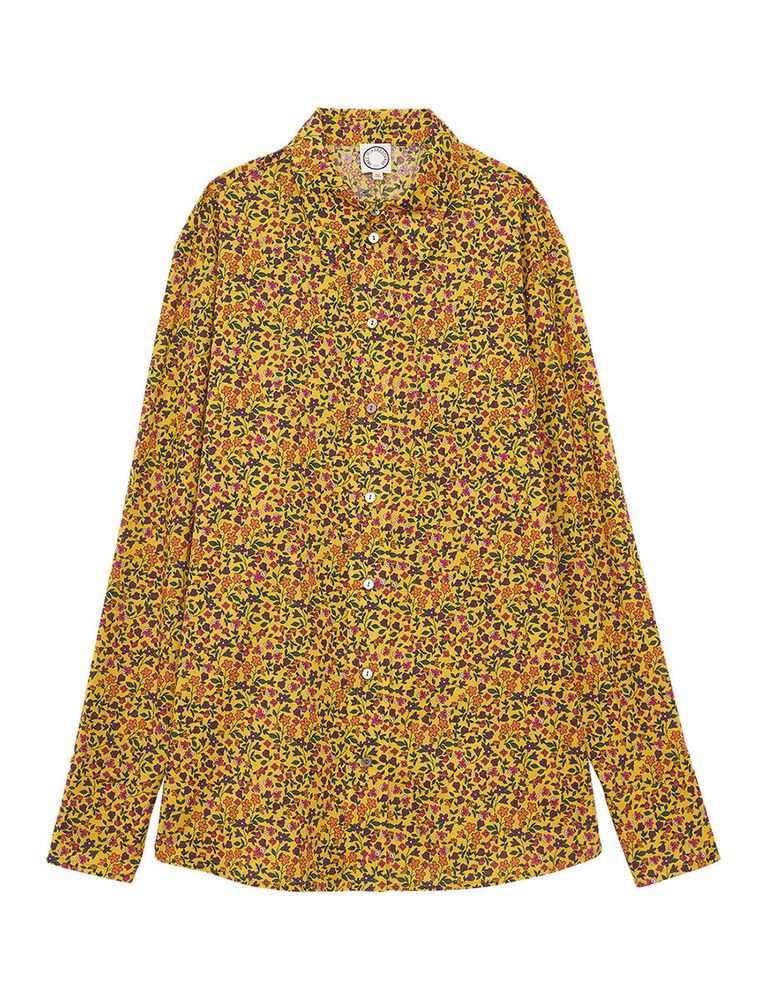 Ines De La Fressange Chemise Maureen Jaune À Fleurs
