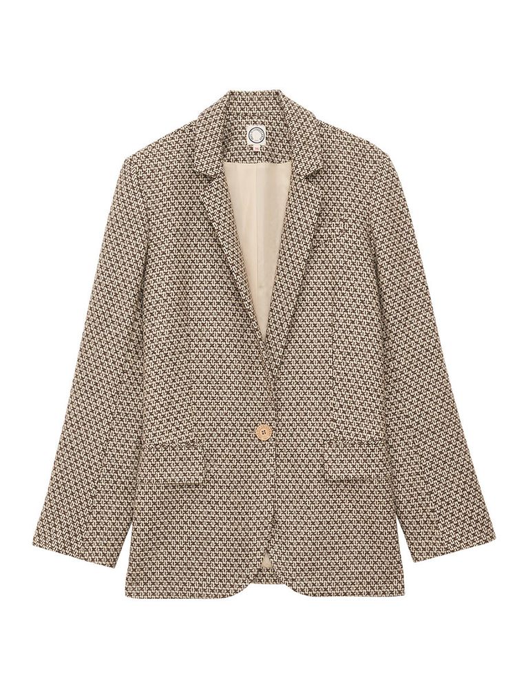 Ines De La Fressange Veste Bruna Marron/ Écrue En Laine In Brown