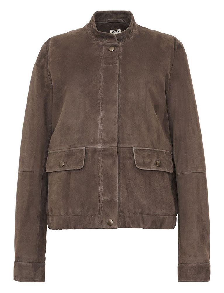 Ines De La Fressange Veste Dino Marron Suède