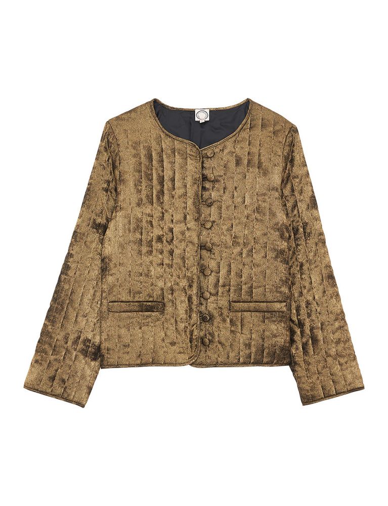 Ines De La Fressange Veste Wyoming Or Lamé In Gold