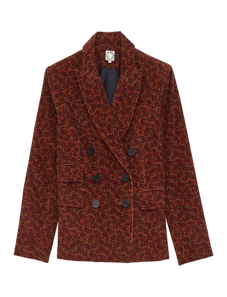 Ines De La Fressange Blazer Maurice Imprimé Rouille