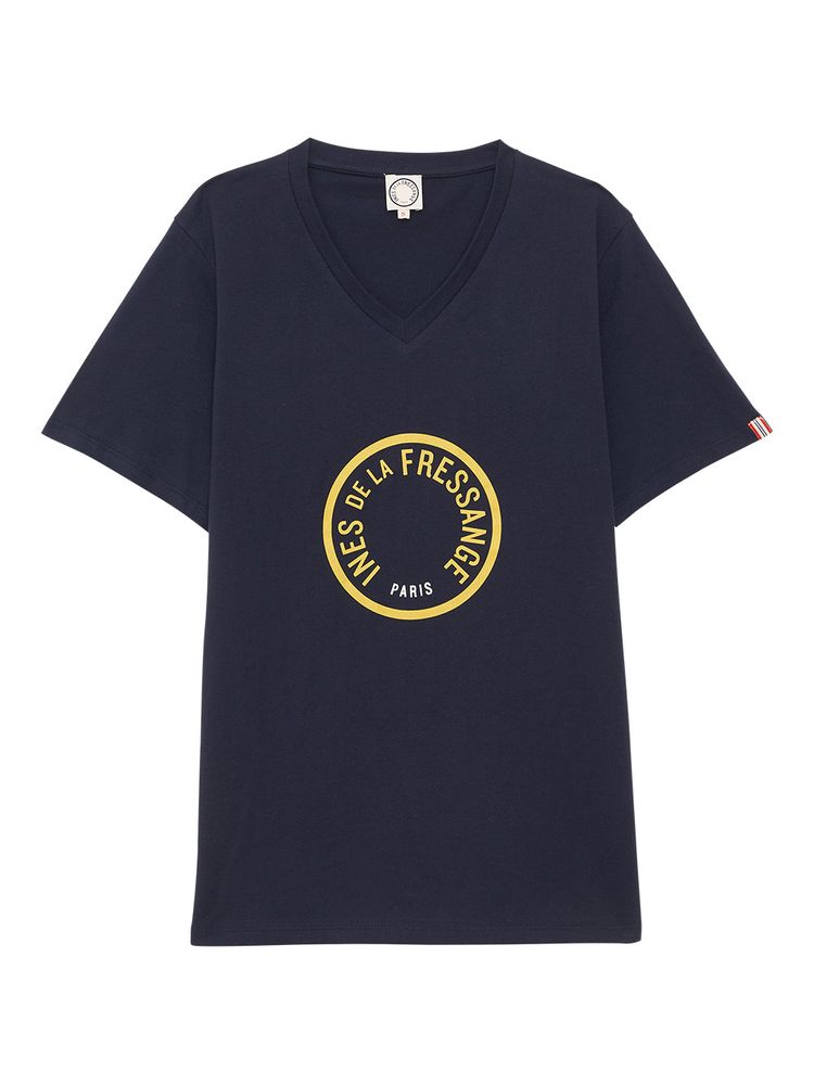 Ines De La Fressange T-shirt Aurore Bleu Marine/jaune In Blue