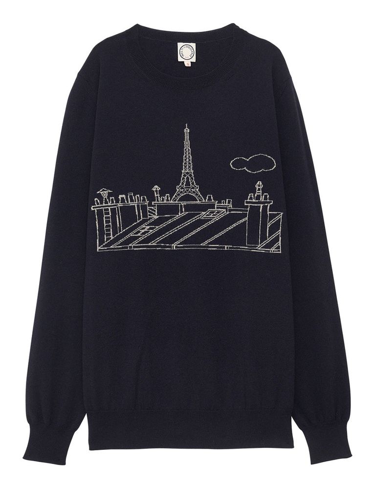 Ines De La Fressange Pull Parigi Bleu Marine In Black