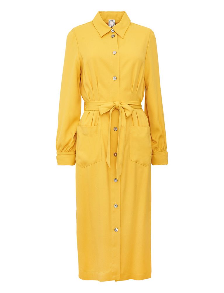 Ines De La Fressange Robe Chemise Rosabella Ocre