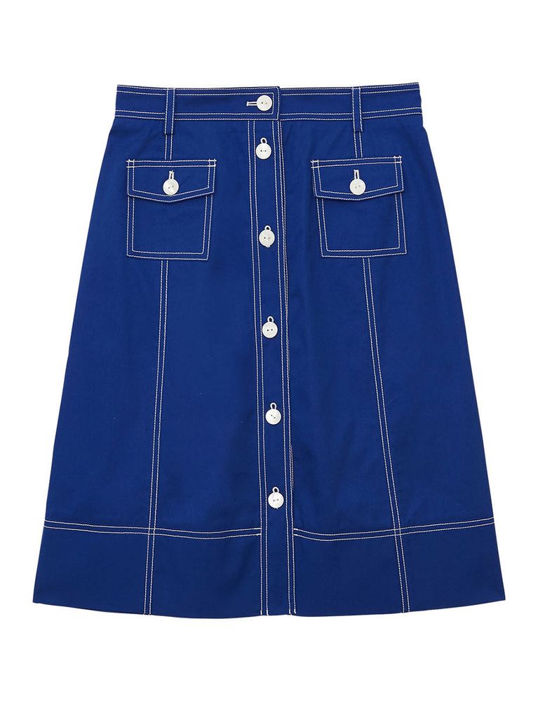 Ines De La Fressange Jupe Rachel Bleue