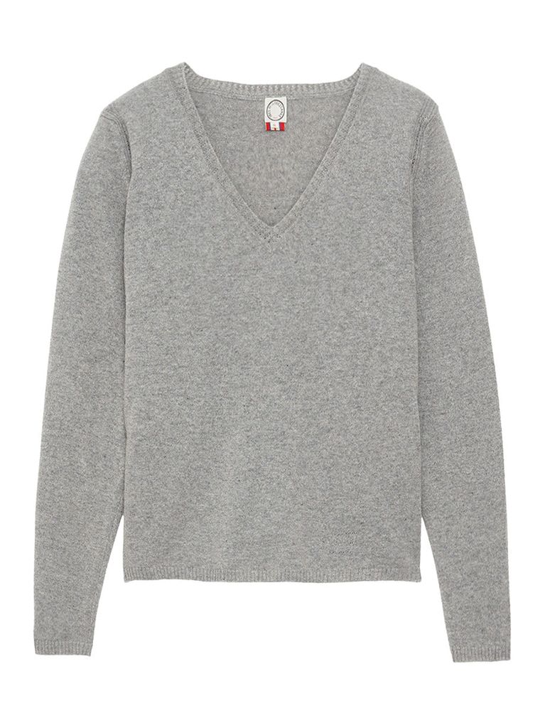 Ines De La Fressange Pull Morgane Laine Et Cachemire Gris