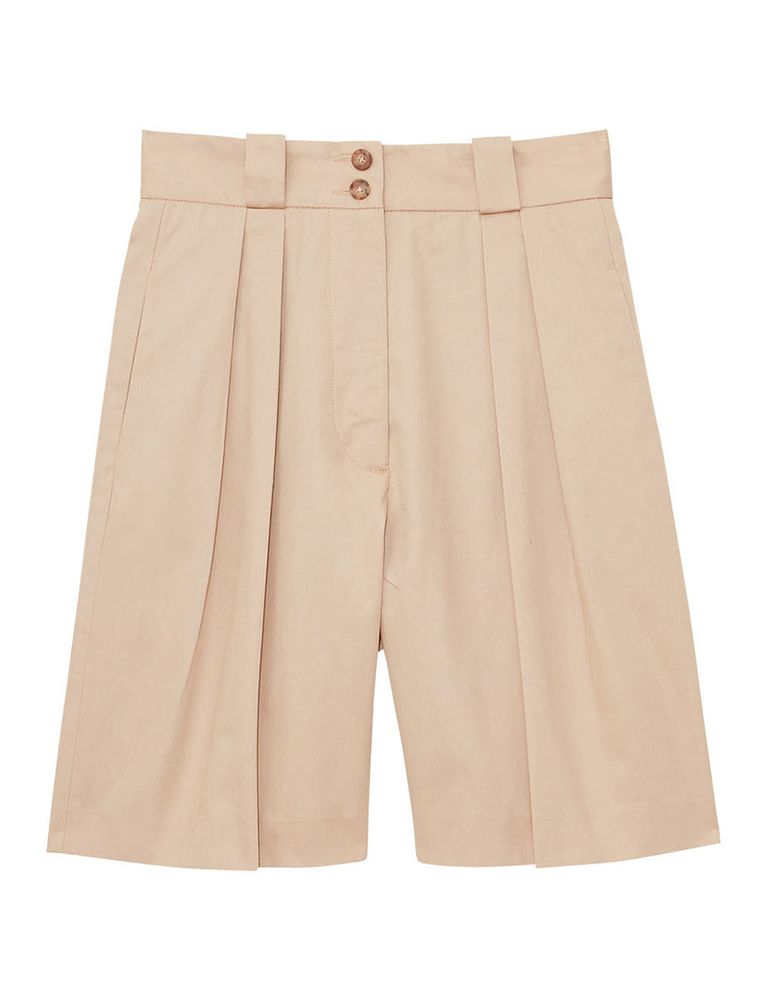Ines De La Fressange Short Odette Beige In Neutral