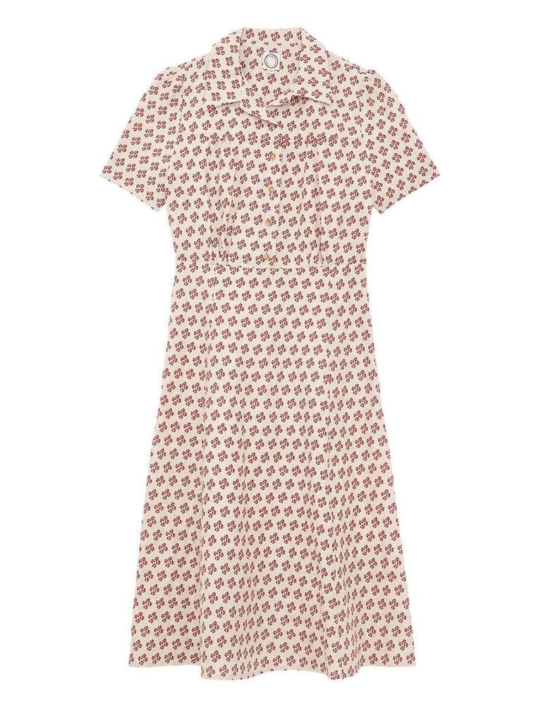 Ines De La Fressange Robe Angèle En Lin Imprimé Indien In Neutral