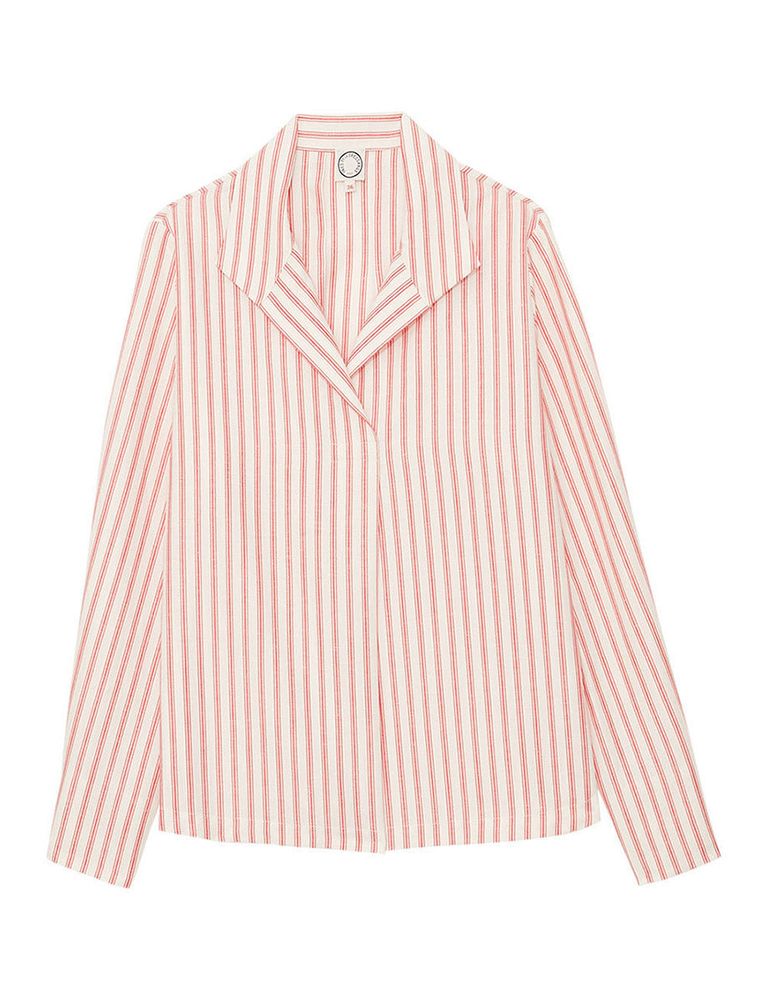 Ines De La Fressange Top Noa Rayé Rouge Et Blanc