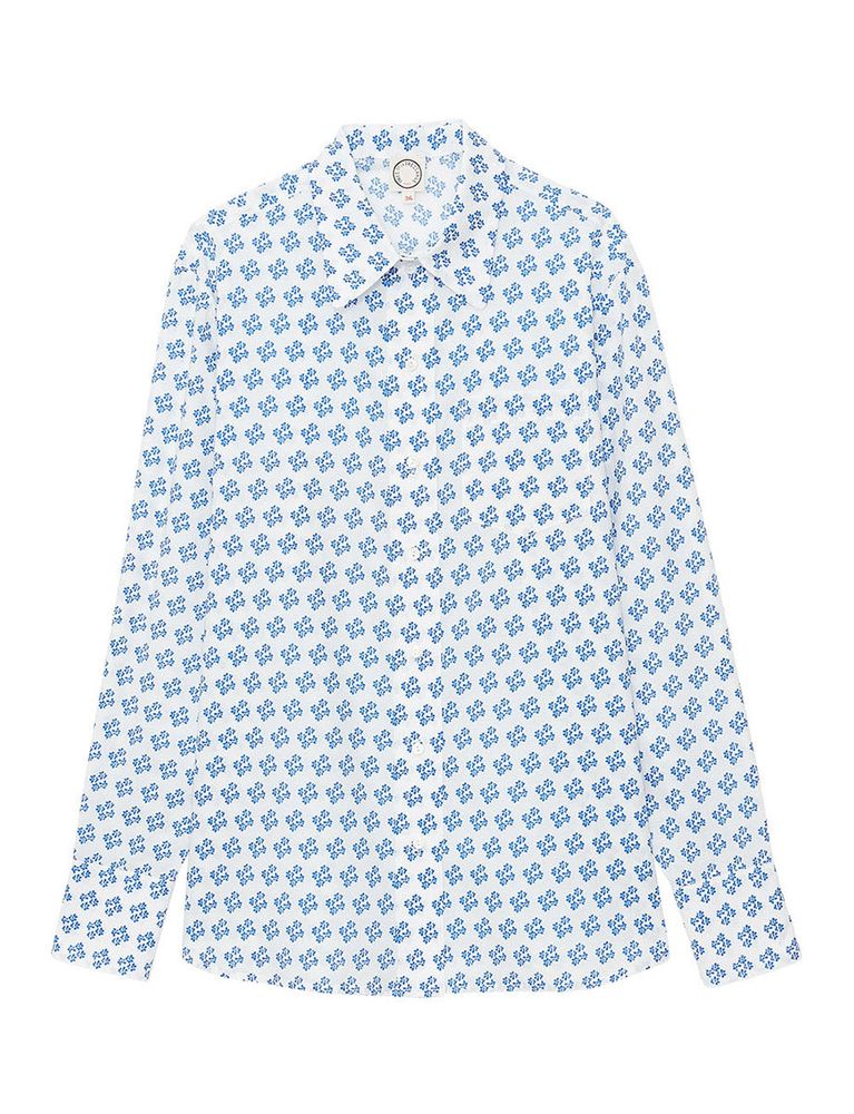 Ines De La Fressange Chemise Maureen Imprimée In Gray