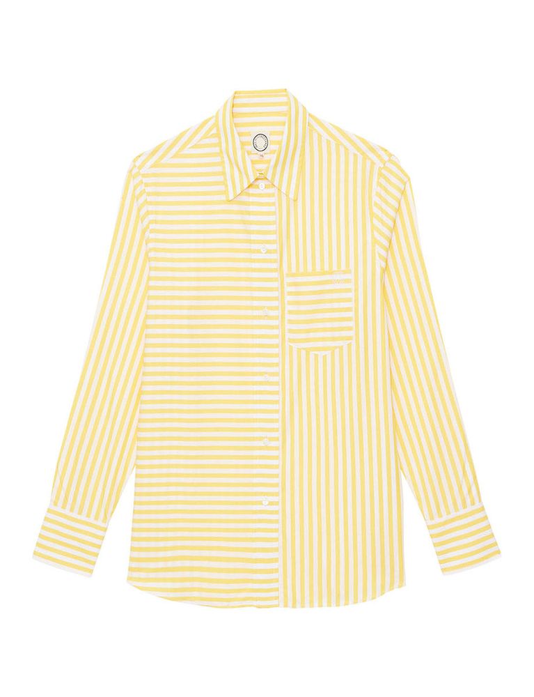 Ines De La Fressange Chemise Maureen Rayée Jaune