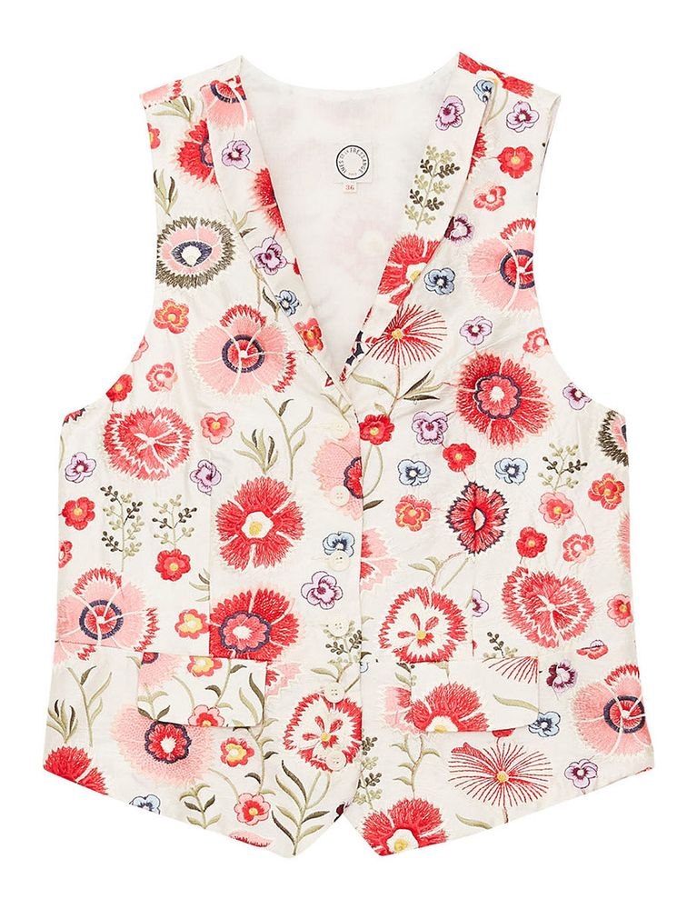 Ines De La Fressange Gilet Robinson Brodé