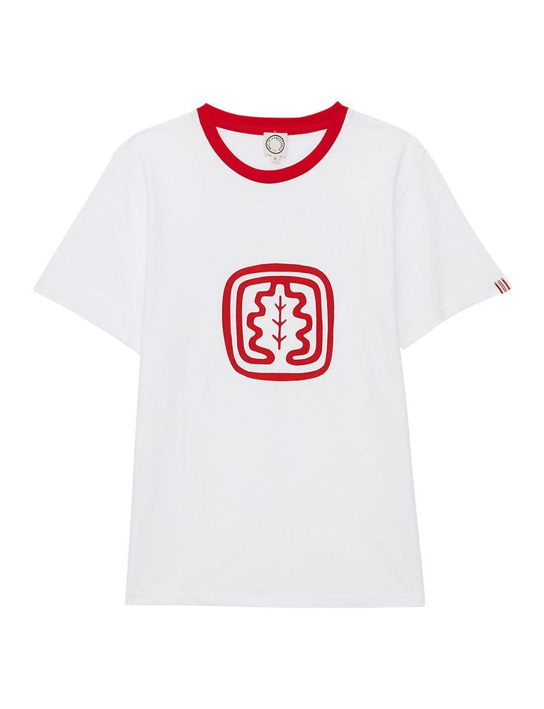 Ines De La Fressange Tee-shirt Oscar Col Rond Rouge
