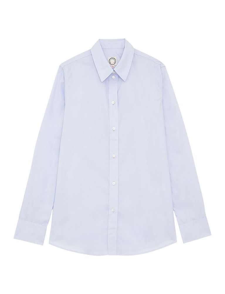 Ines De La Fressange Chemise Martin Bleu Ciel In White
